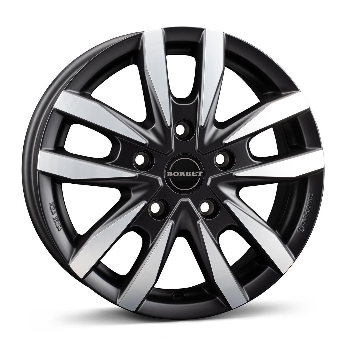 CW5 black polished matt 6,5x16 5x120 ET60 CB65,1 R14 1260 kg 497457